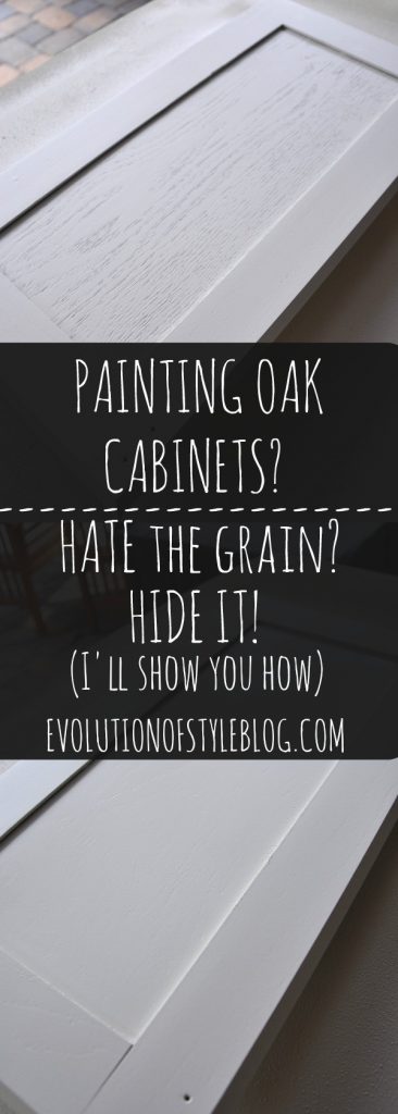 How to hide the grain when painting oak cabinets
