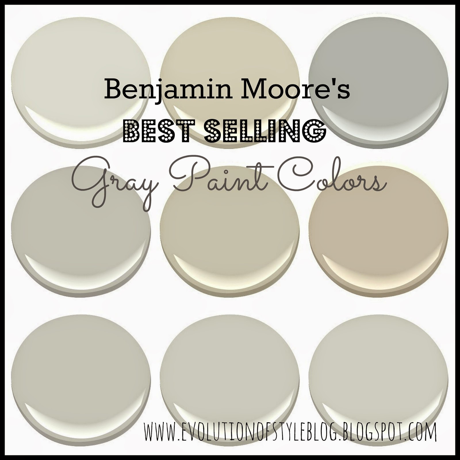 Best selling gray paint colors