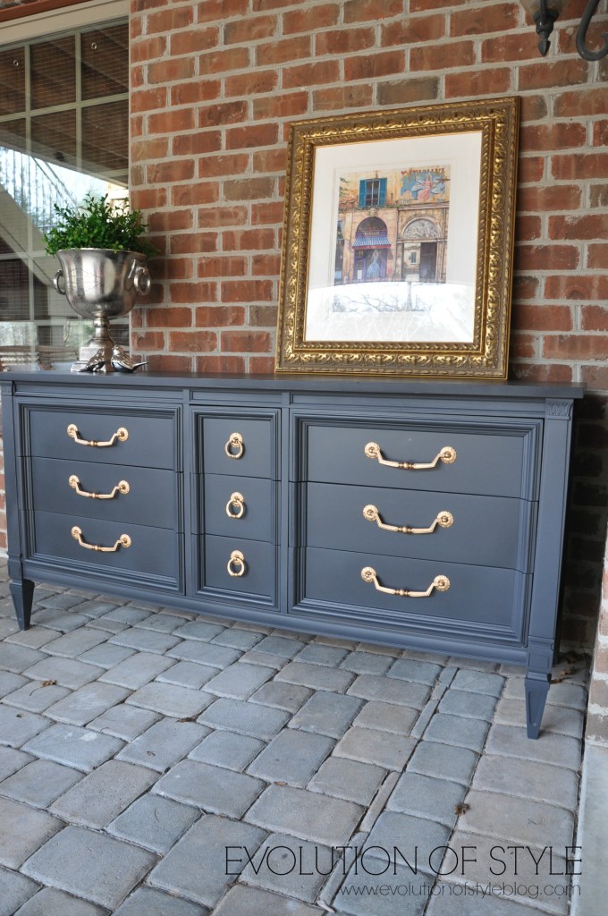 French Blue Armoire Makeover Using Amy Howard One-Step Paint