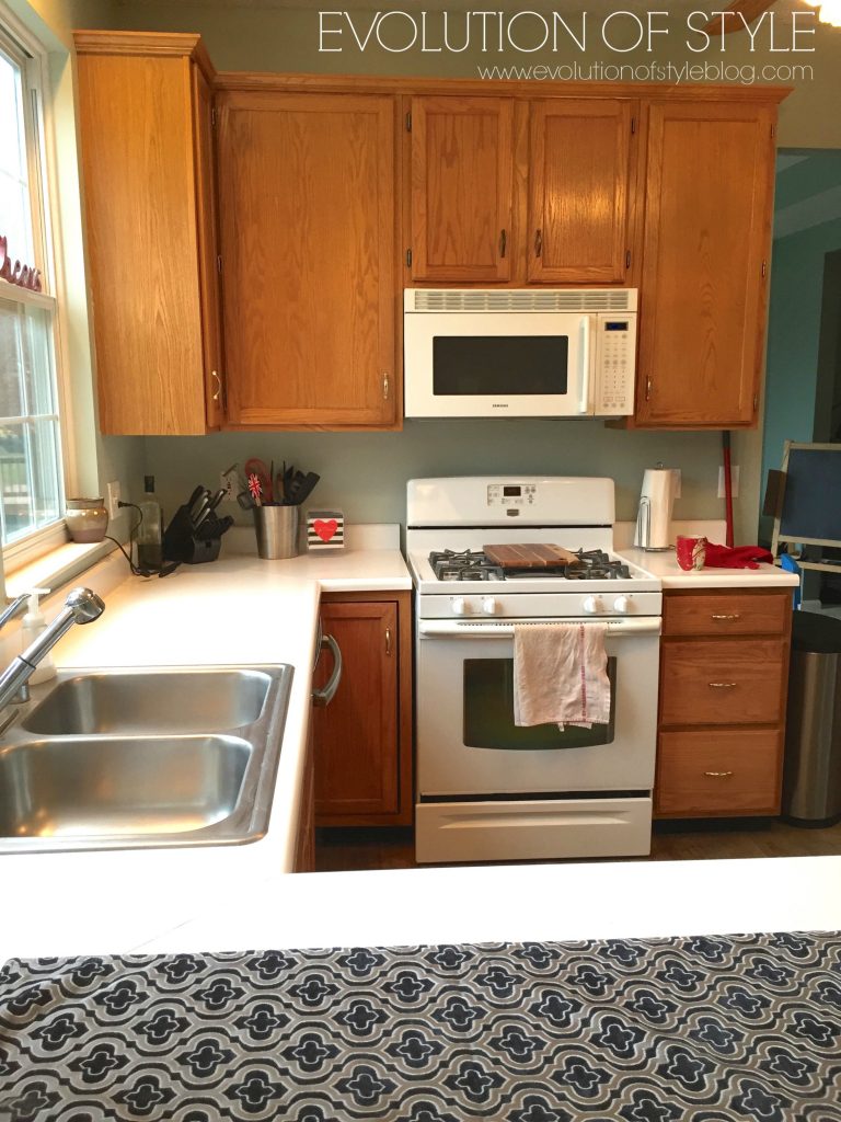 Painted Oak Kitchen-Before