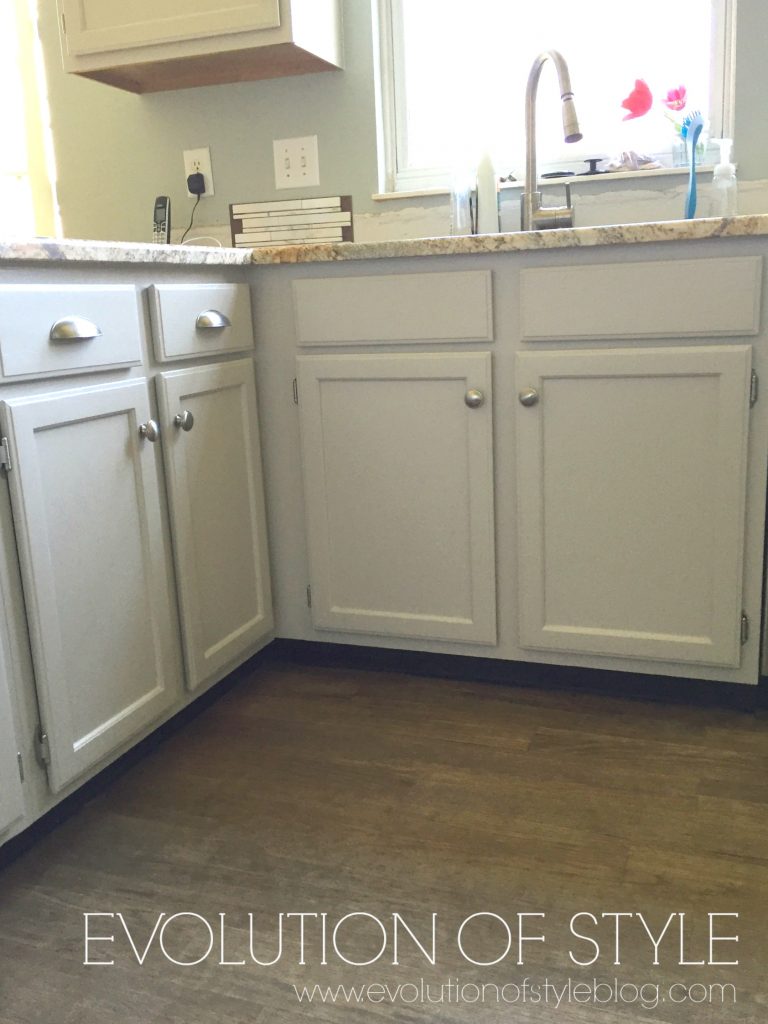 A Revere Pewter Kitchen Cabinet Makeover - Evolution of Style