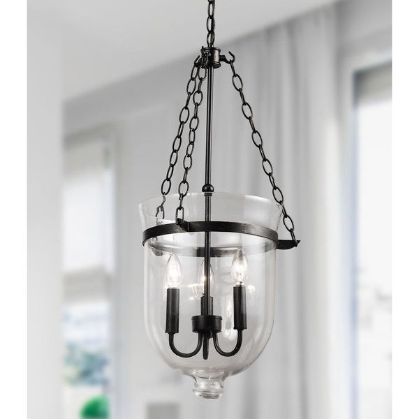 Glass Lantern Chandelier