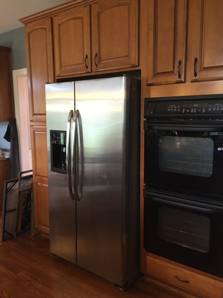 Maple Kitchen Fridge Before