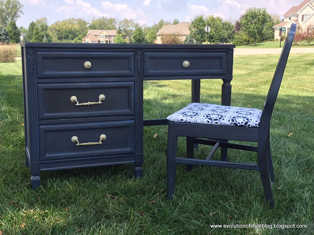 Navy Blue Desk