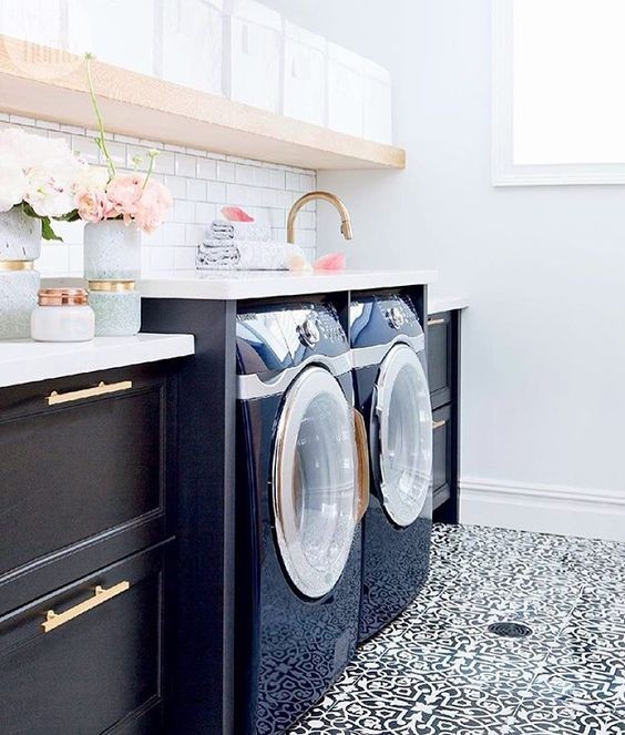 navy washer and dryer