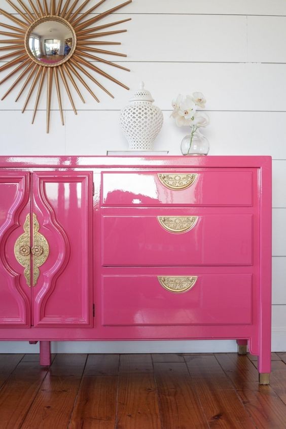 High Gloss Pink Dresser