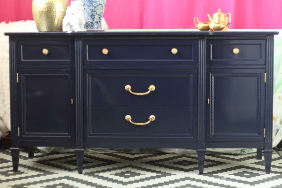 Navy lacquered dresser