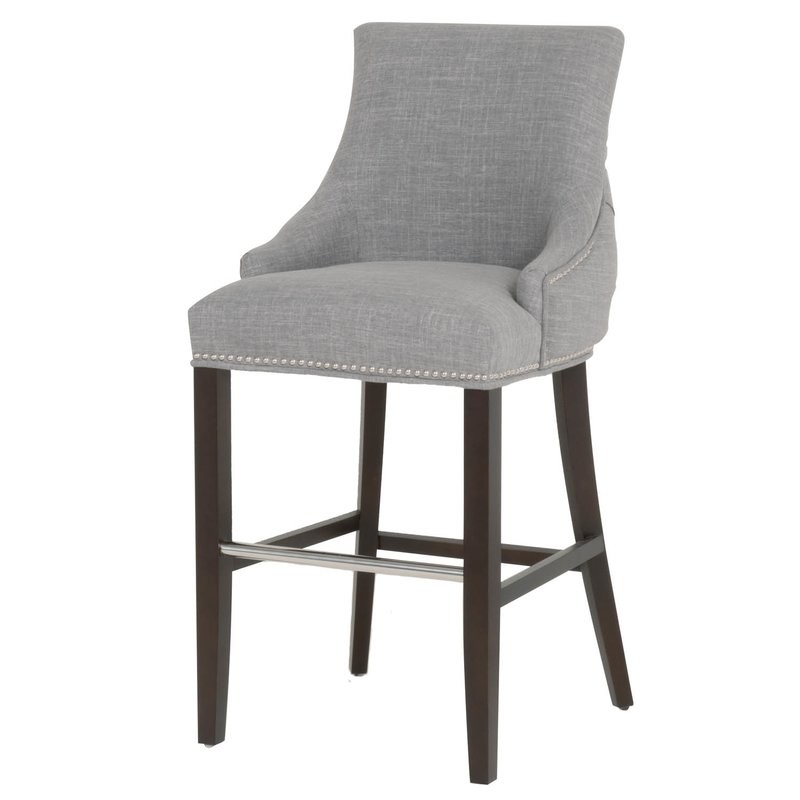 The Hunt for the Perfect Barstool - Gray Tufted Barstool