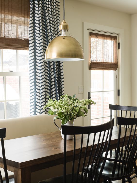Patterned Dining Room Drapes