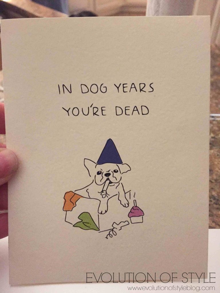 In Dog Years You're Dead Birthday Card