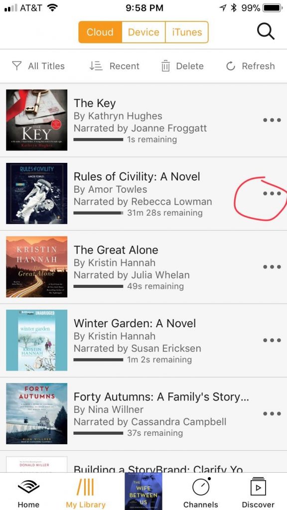 Sharing a book with friends through Audible