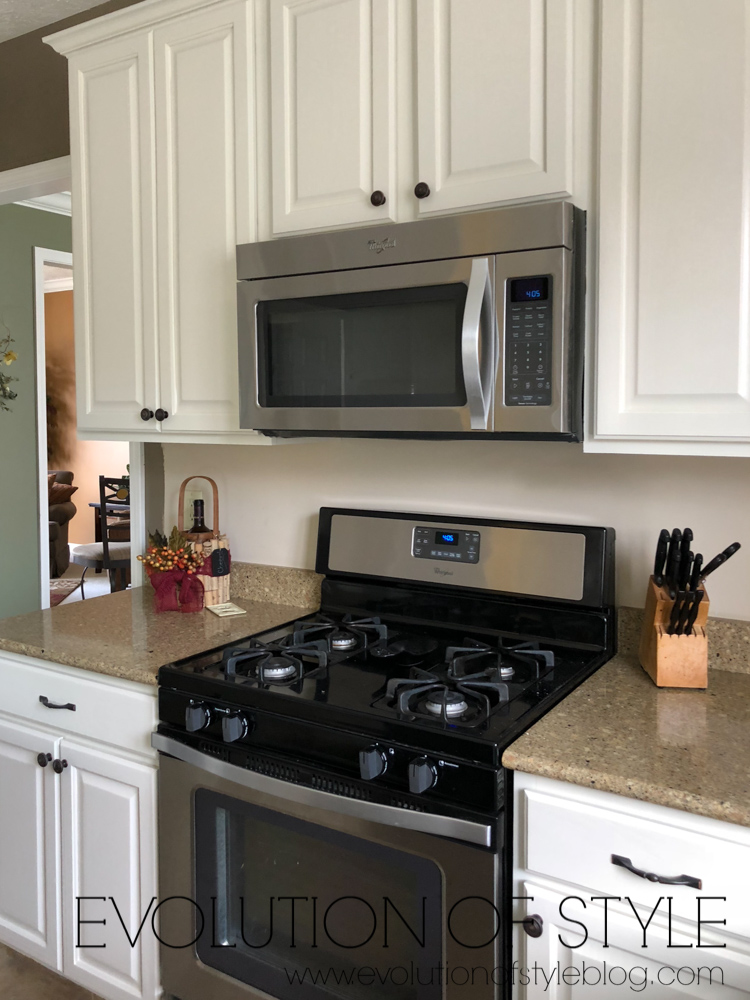 Brown Oak Kitchen Painted - After