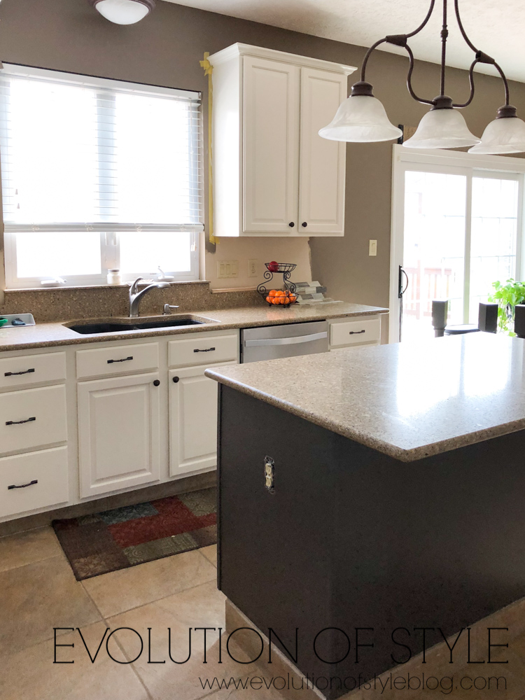 Brown Kitchen Cabinets Painted White