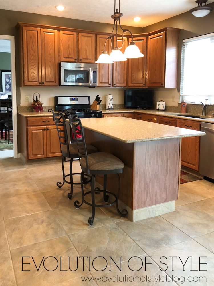 Brown Kitchen Refresh Before