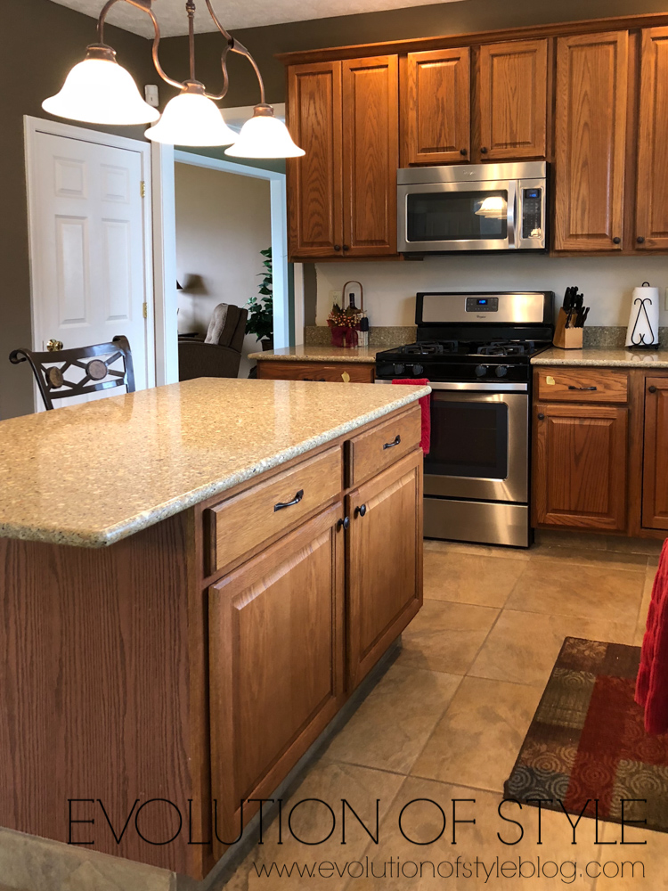 Brown Kitchen Refresh Before