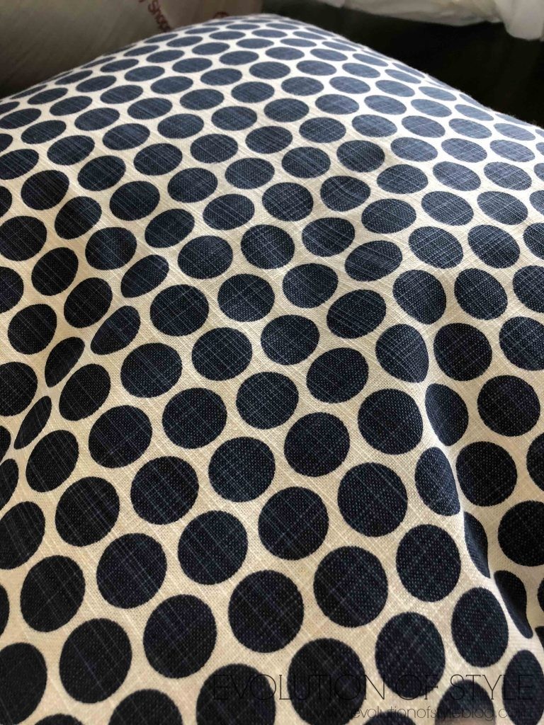 Navy Polka Dot Pillow