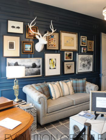 Dark Blue paneled office