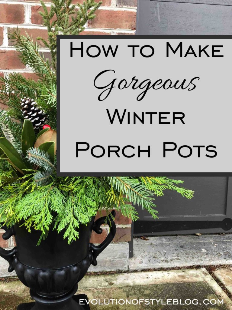 How to Make Outdoor Winter Porch Pots