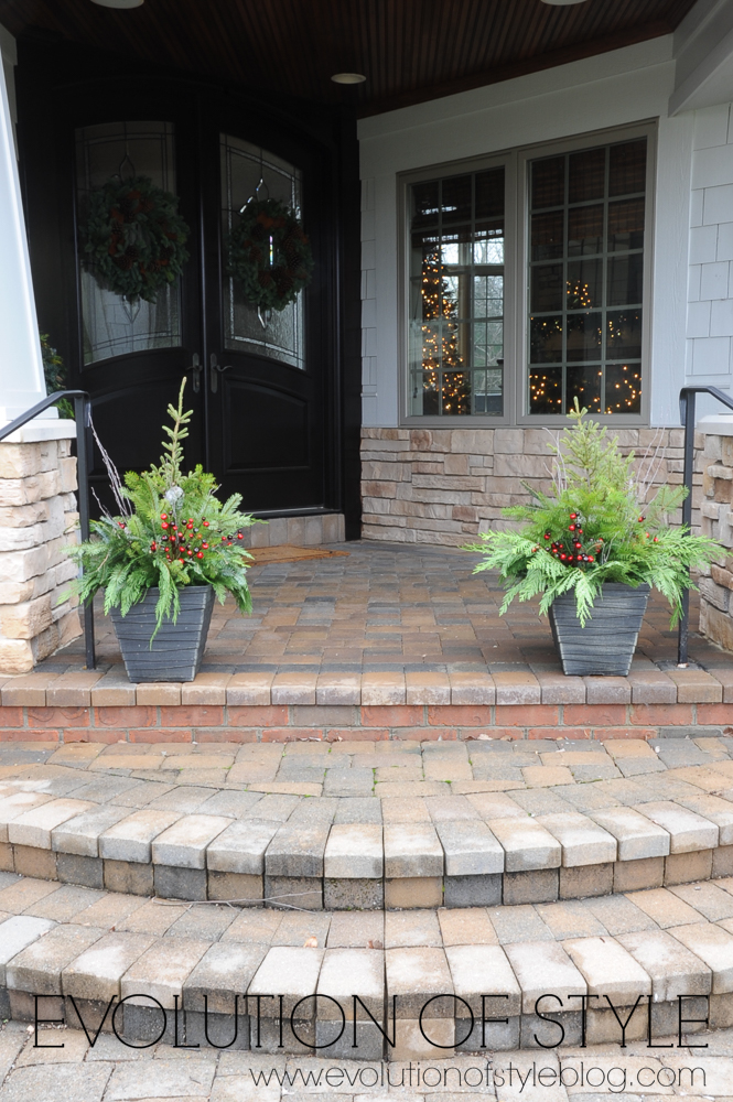 Winter Porch Pots