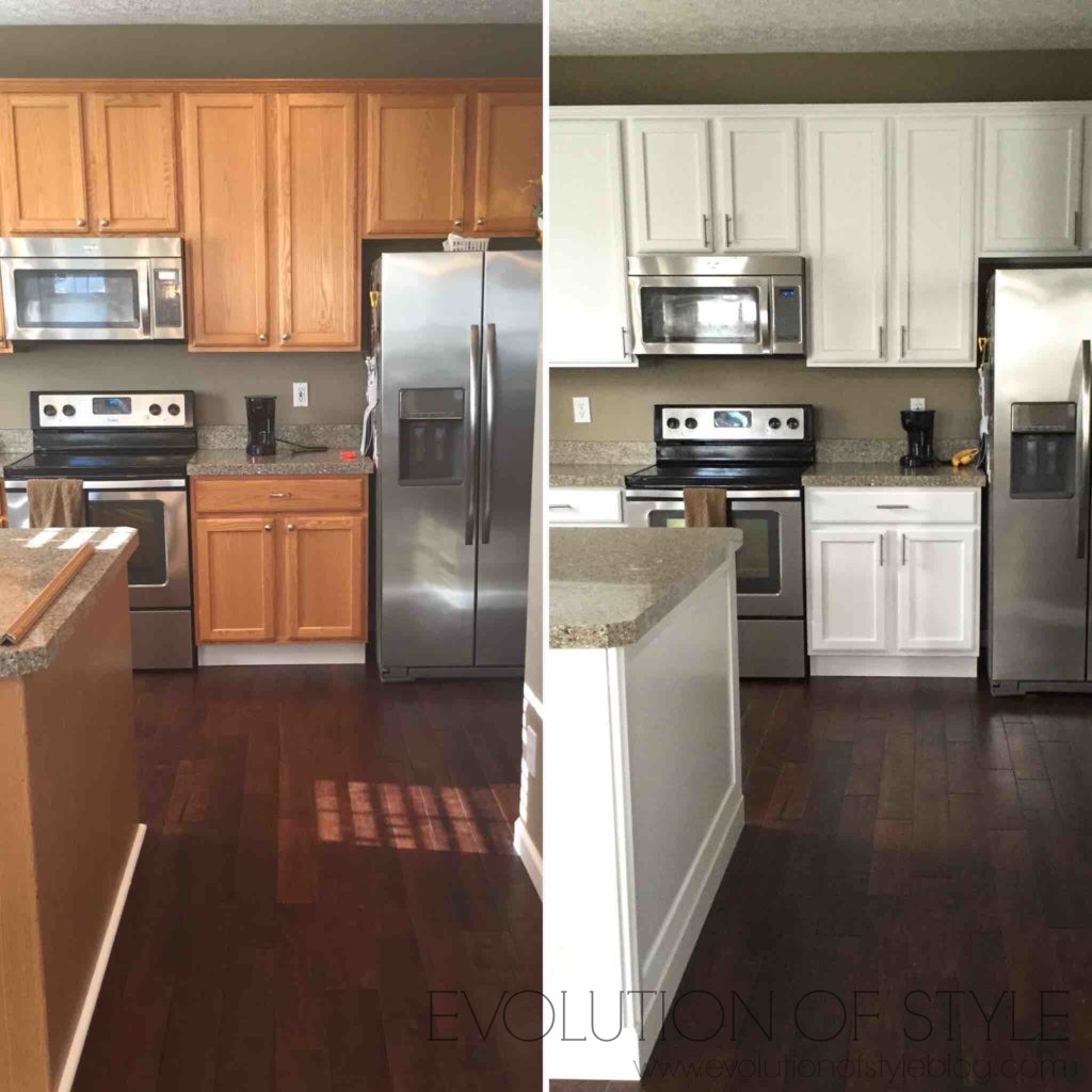 Oak Kitchen Before and After