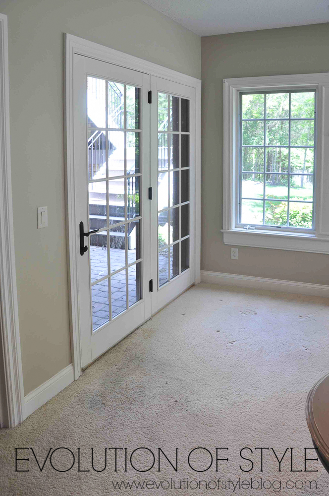 Walkout Basement with Beige Carpet