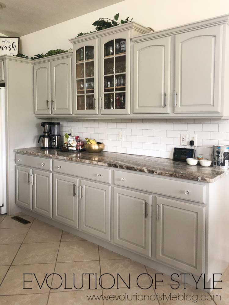 Sherwin Williams Cabinets Painted in Mindful Gray