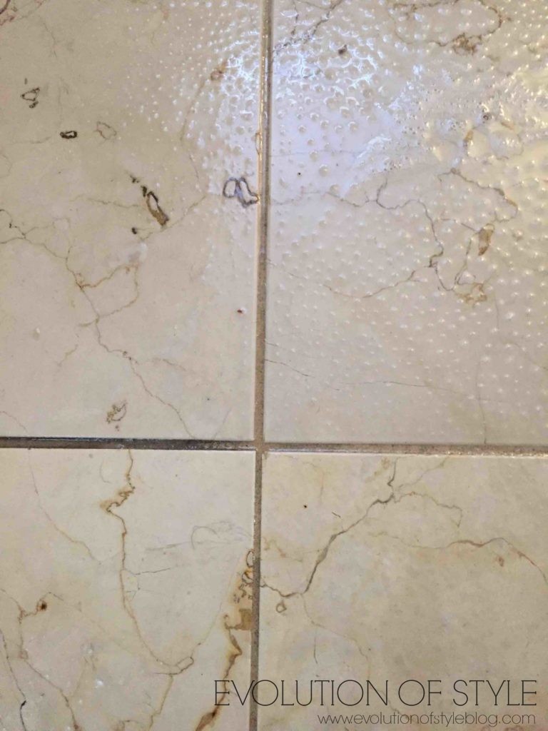 Oreck Orbiter - Dirty Grout Before and After