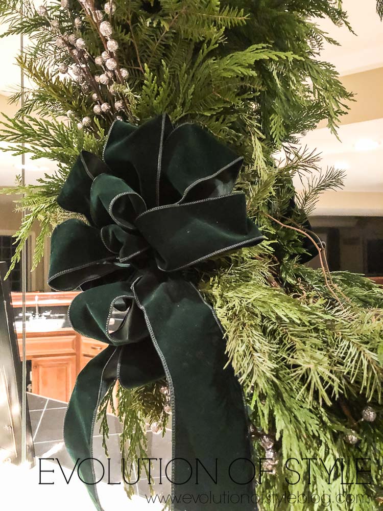 Winter Wreath with Velvet Bow