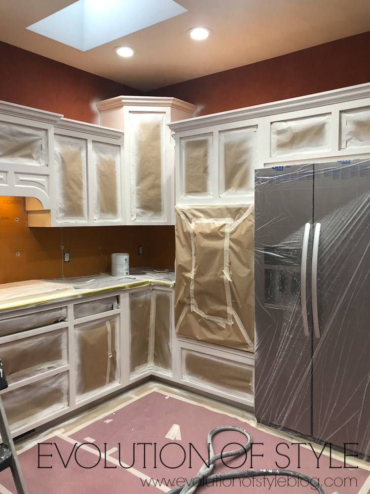 Spraying Cabinets Prep