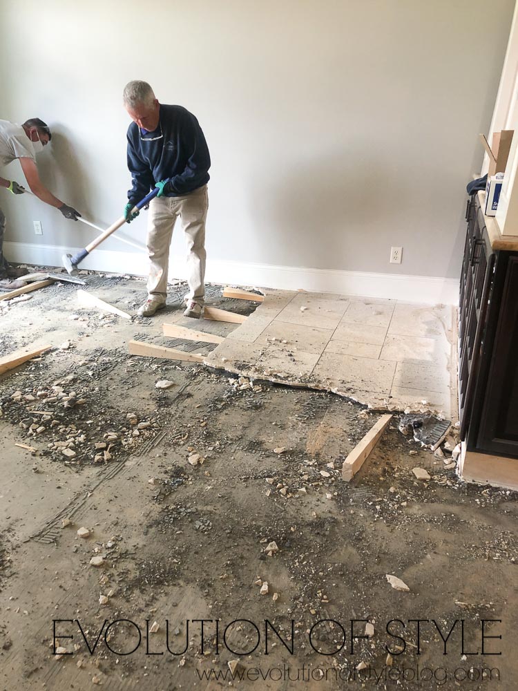 Kitchen Remodel Tile Demo